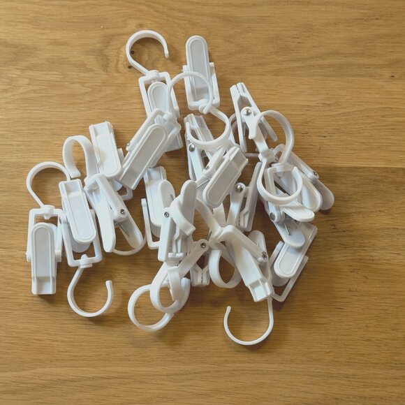 Laundry Hooks, Plastic Swivel Hanging Hanger Clothes Clips, #18 Count - Picture 9 of 14
